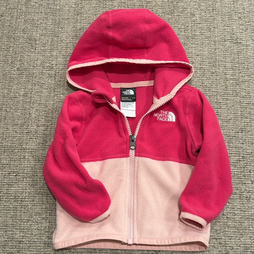 6-12m Pink North Face Full Zip Jacket